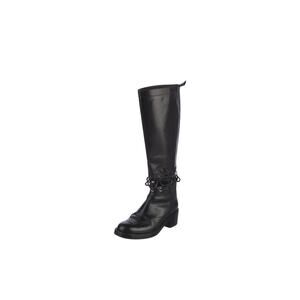 9.5/39.5 Chanel 2016 Interlocking CC Logo Riding Boots